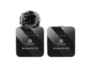 Micrófono de solapa inalámbrico PULUZ 1 TX + 1 RX Micrófono de solapa inalámbrico PULUZ 1 TX + 1 RX