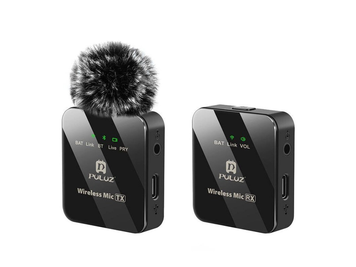 Wireless Lavalier Microphone PULUZ 1 TX + 1 RX