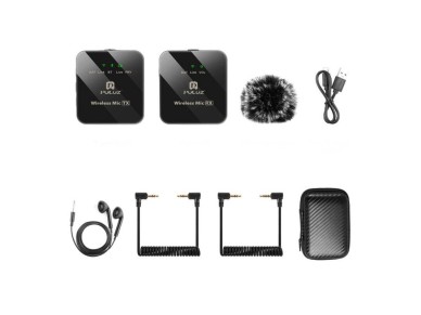 Micrófono de solapa inalámbrico PULUZ 1 TX + 1 RX Micrófono de solapa inalámbrico PULUZ 1 TX + 1 RX