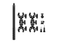 Motorcycle/bicycle mount PULUZ with two clamps and selfie stick 150 cm