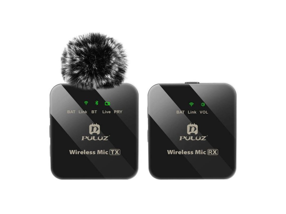 Wireless Lavalier Microphone PULUZ 1 TX + 1 RX