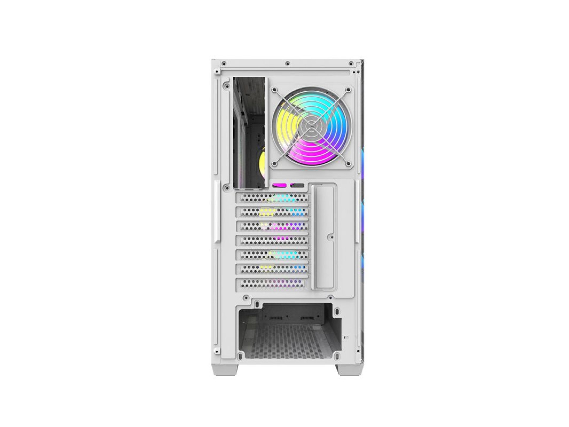 Caja de ordenador Darkflash DS900WS (blanca) + 4 ventiladores ARGB