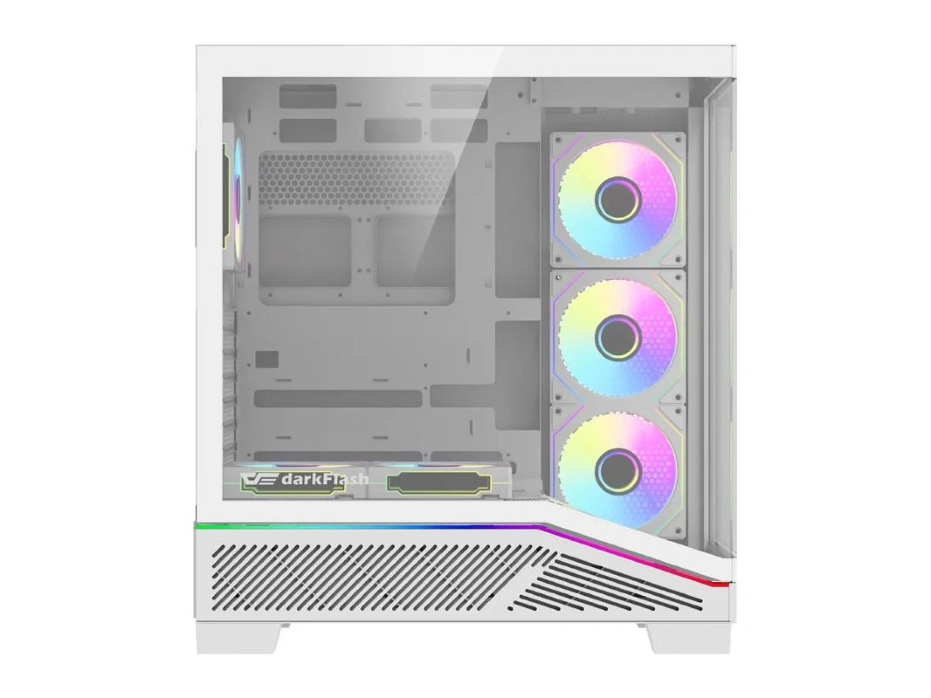 Caja de ordenador Darkflash K430 + ventiladores (blanca)