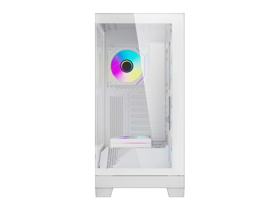 Caja de ordenador Darkflash K430 + ventiladores (blanca)