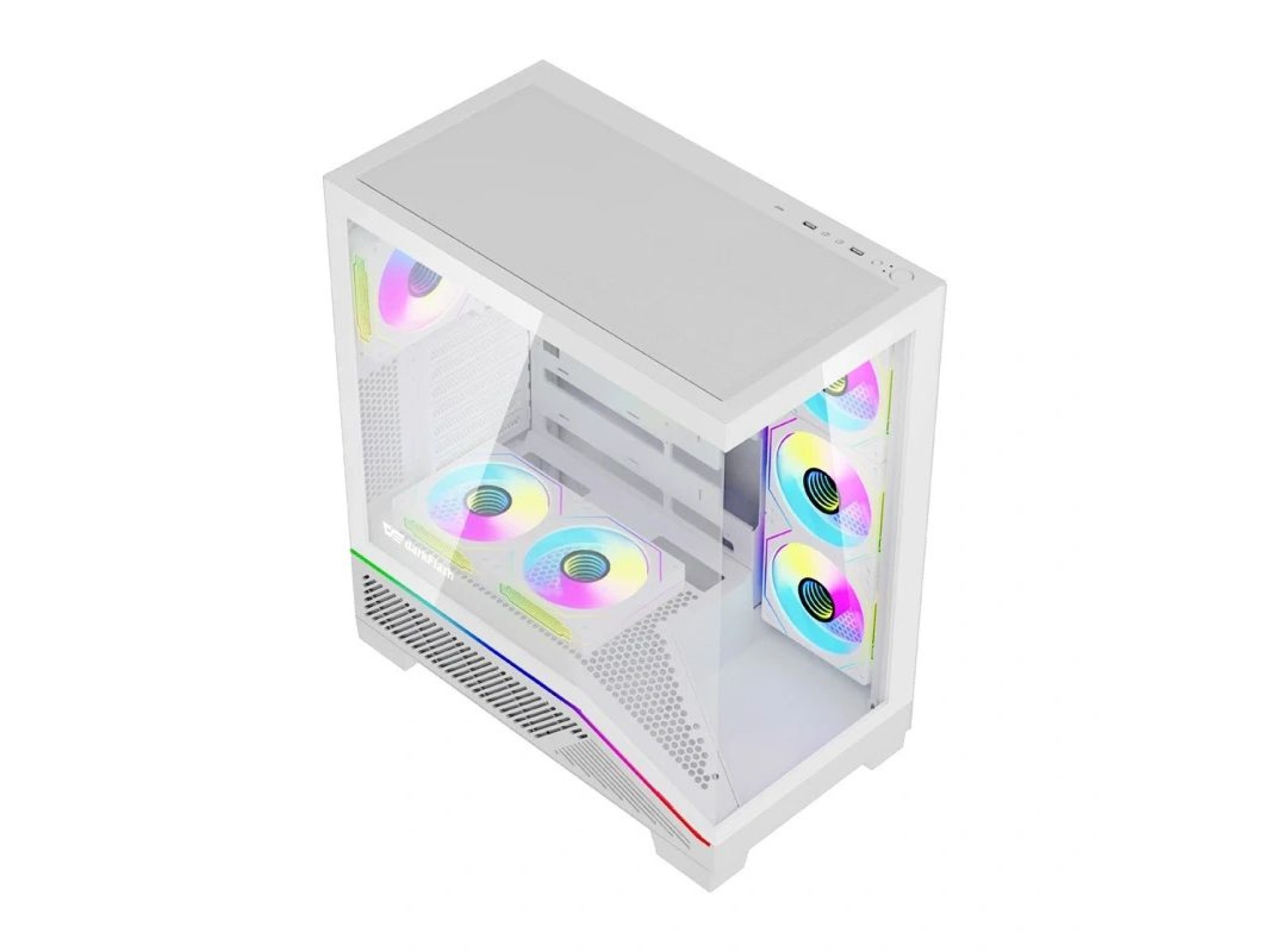 Caja de ordenador Darkflash K430 + ventiladores (blanca)