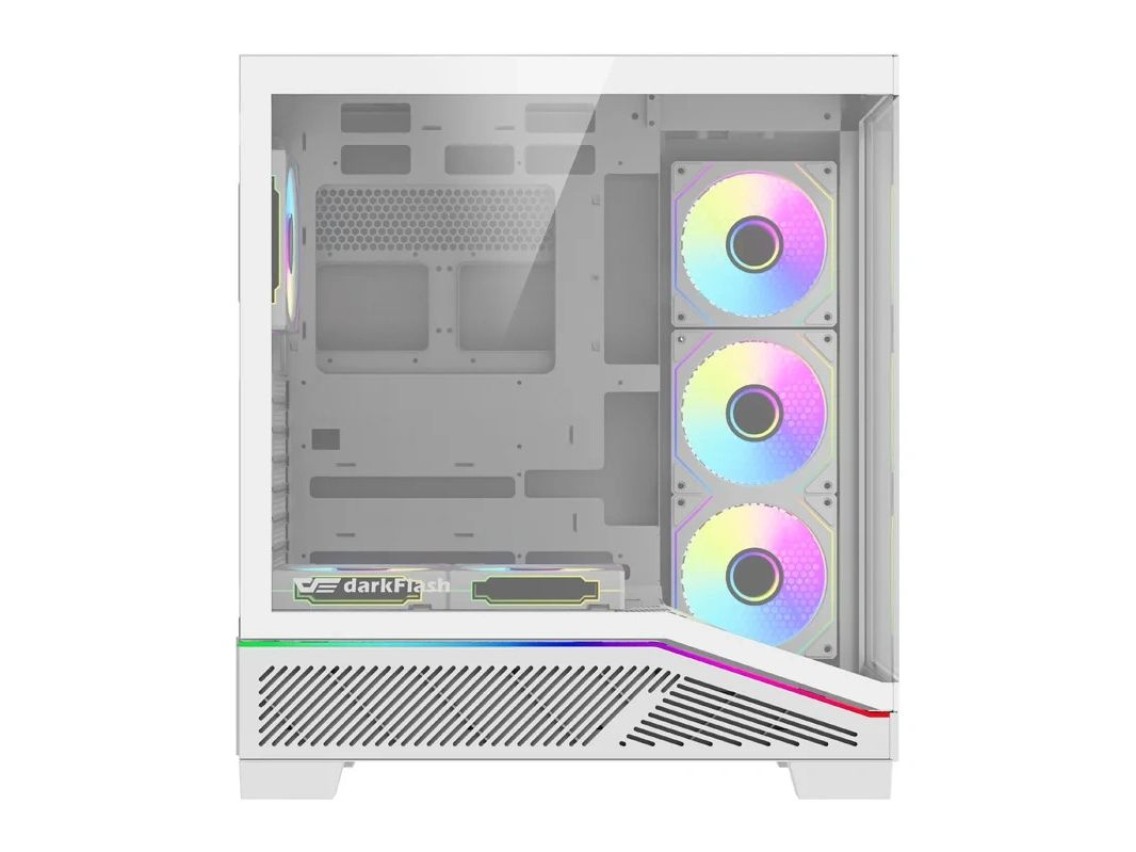 Caja de ordenador Darkflash K430 + ventiladores (blanca)