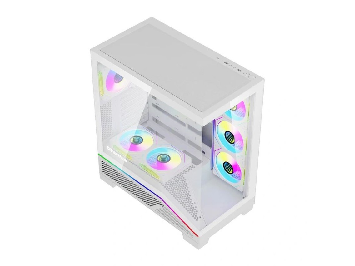 Caja de ordenador Darkflash K430 + ventiladores (blanca)
