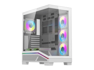 Caja de ordenador Darkflash K430 + ventiladores (blanca) Caja de ordenador Darkflash K430 + ventiladores (blanca)