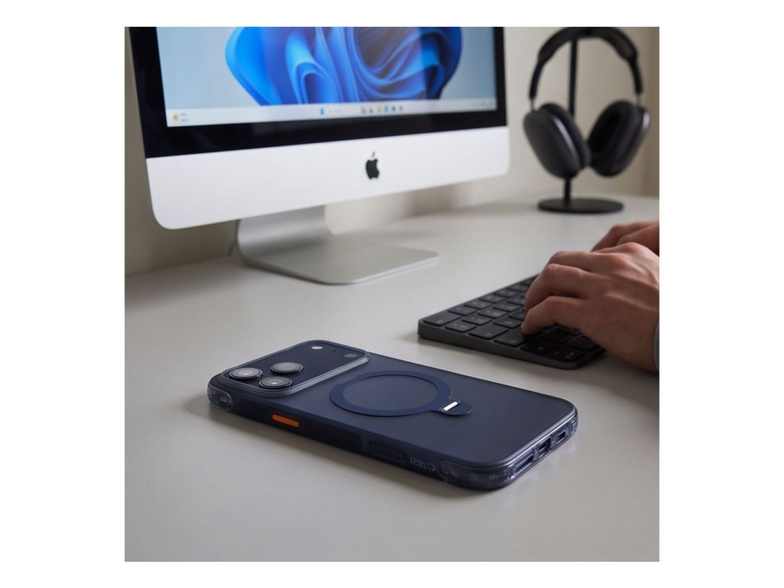 Tech-Protect MagAir Stand MagSafe CC Case for iPhone 18 Pro Max / 17 Pro Max - Matte Navy Blue