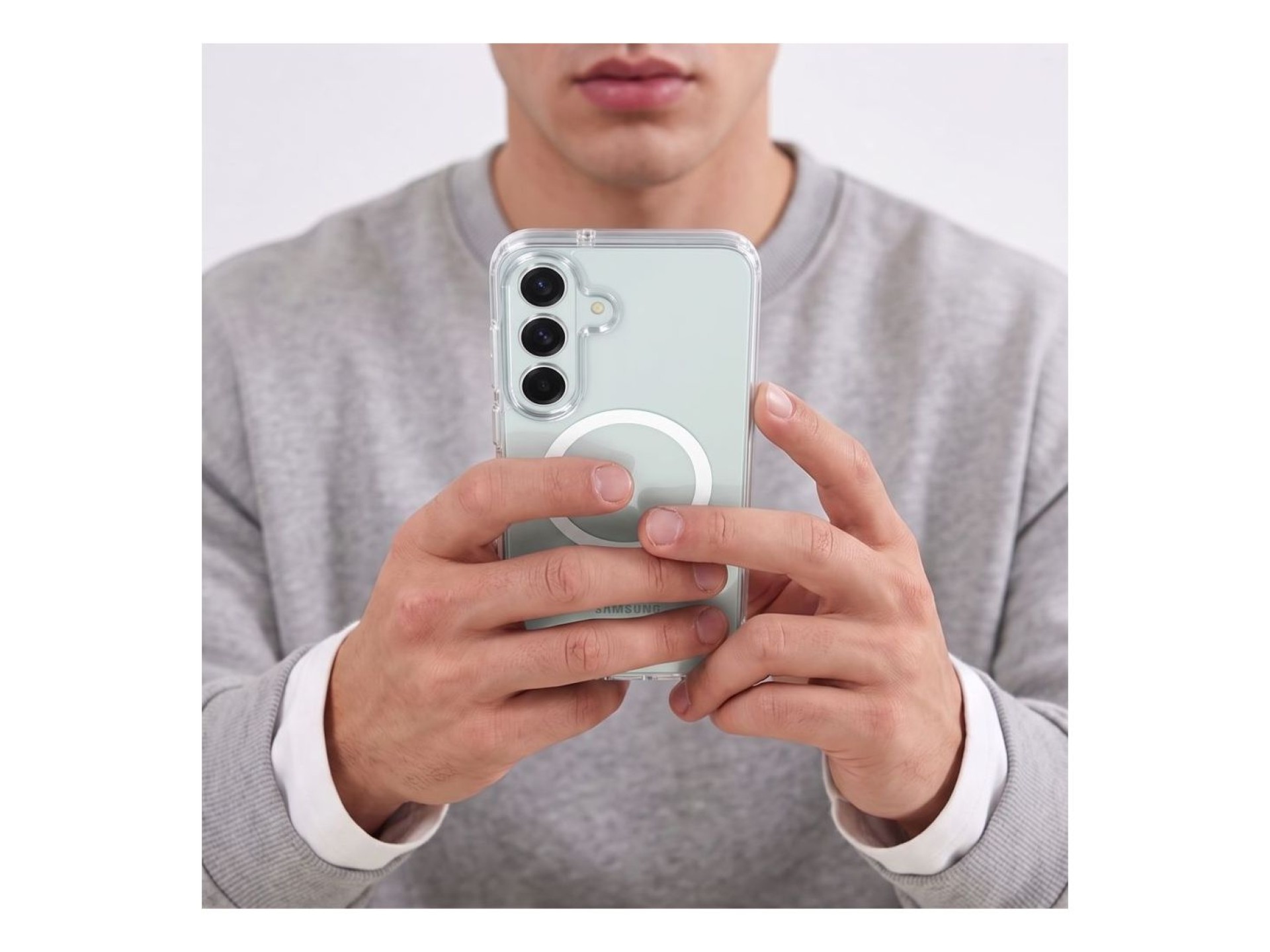 Capa Tech-Protect FlexAir Hybrid MagSafe para Samsung Galaxy S26 FE - Transparente