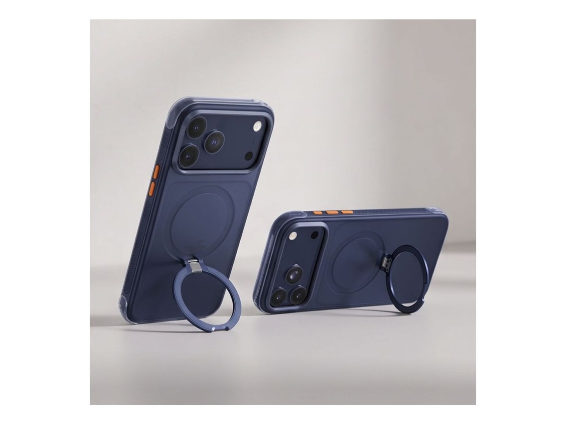 Tech-Protect MagAir Stand MagSafe CC Case for iPhone 18 Pro Max / 17 Pro Max - Matte Navy Blue