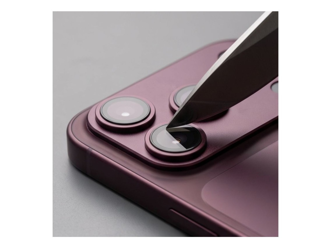 Tech-Protect Camfull Fit+ Tempered Glass Camera Screen Protector for iPhone 18 Pro - Burgundy