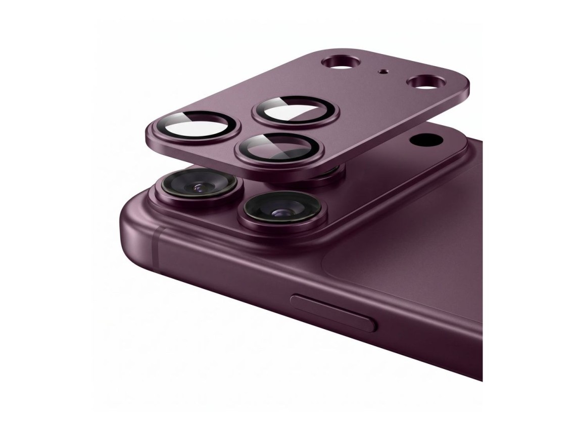 Tech-Protect Camfull Fit+ Tempered Glass Camera Screen Protector for iPhone 18 Pro - Burgundy
