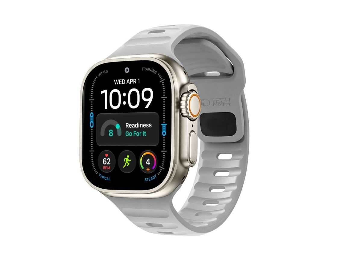 Correa Tech-Protect de silicona para Apple Watch de 44/45/46/49 mm - Gris