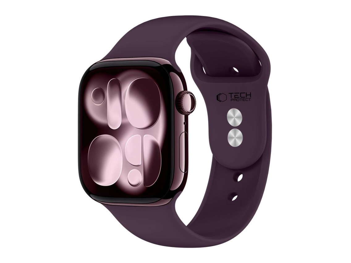 Tech-Protect Silicone strap for Apple Watch 44 / 45 / 46 / 49 mm - dark cherry