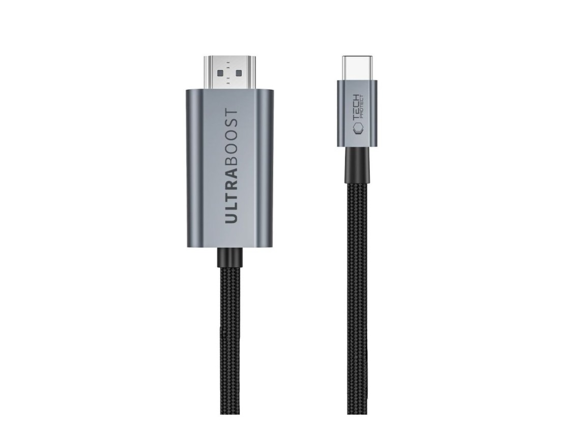 Cable de v�deo Tech-Protect UltraBoost USB-C HDMI 2.1 60Hz de 300 cm - Gris