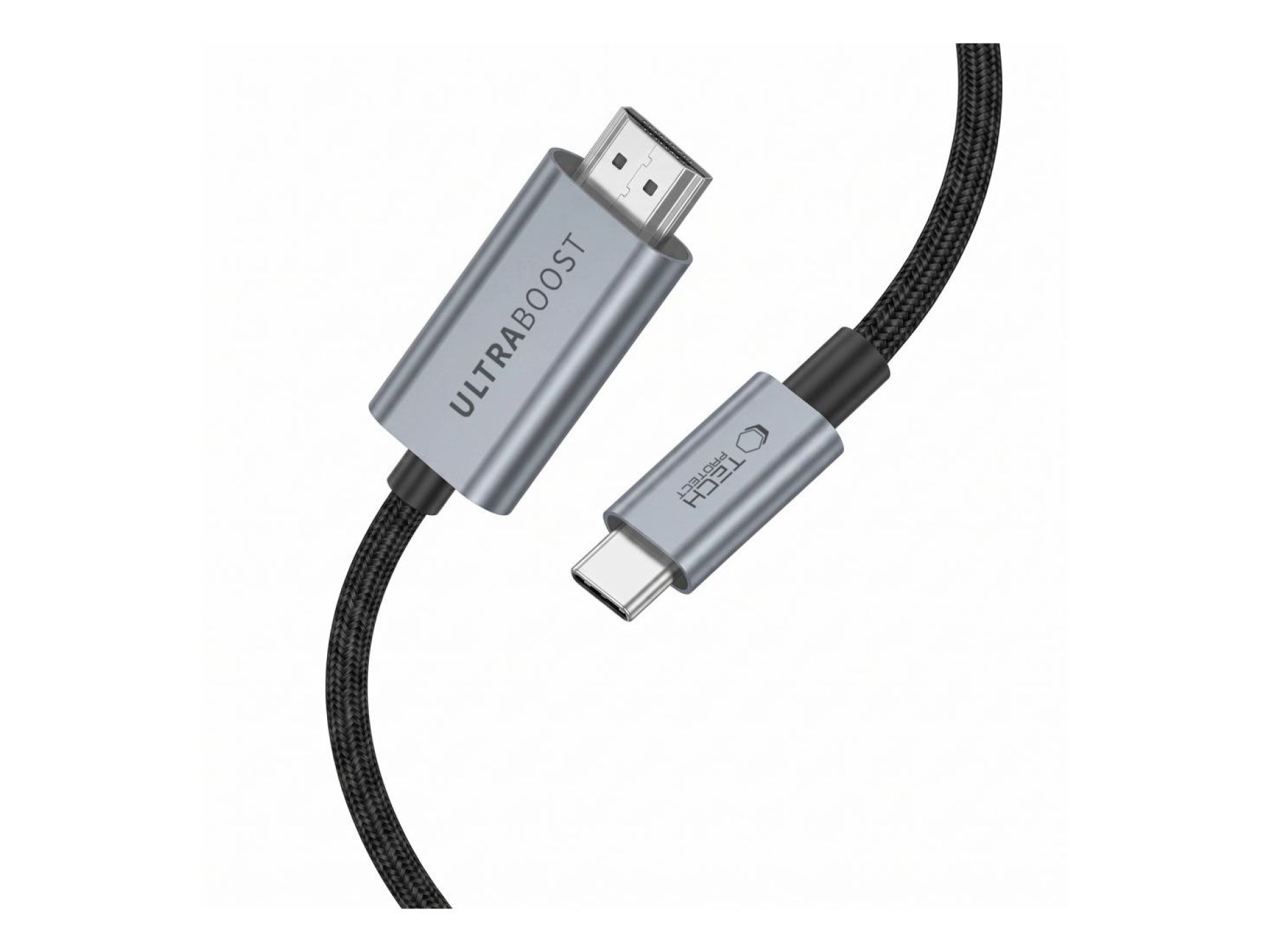 Cable de vídeo Tech-Protect UltraBoost USB-C HDMI 2.1 60Hz de 300 cm - Gris