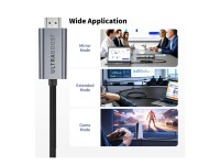 Cable de v�deo Tech-Protect UltraBoost USB-C HDMI 2.1 60Hz de 300 cm - Gris