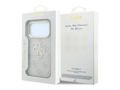 Funda Guess 4G con logo Big Strass para iPhone 18 Pro Max / 17 Pro Max - Rosa