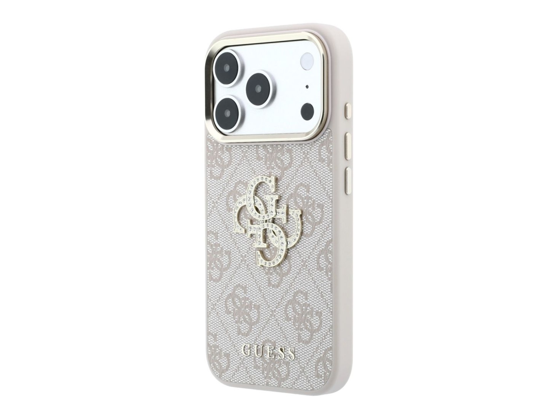 Guess 4G & Big Strass Logo Case for iPhone 18 Pro Max / 17 Pro Max - Pink