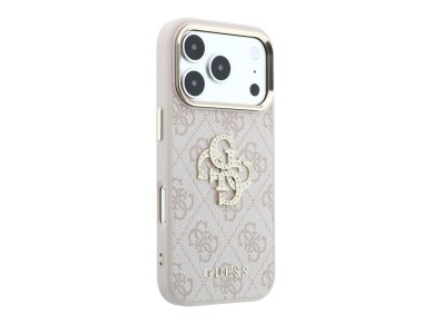 Funda Guess 4G con logo Big Strass para iPhone 18 Pro Max / 17 Pro Max - Rosa