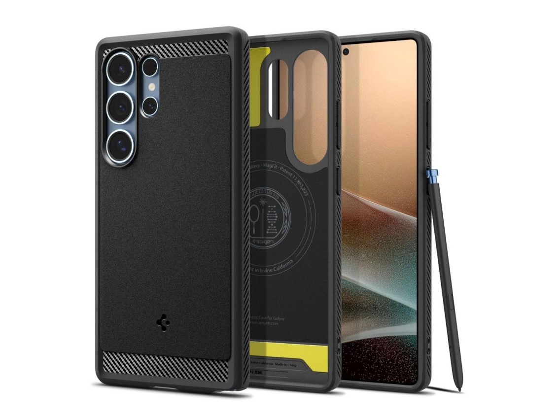 Spigen Rugged Armor Mag Case for Samsung Galaxy S25 Ultra - Black