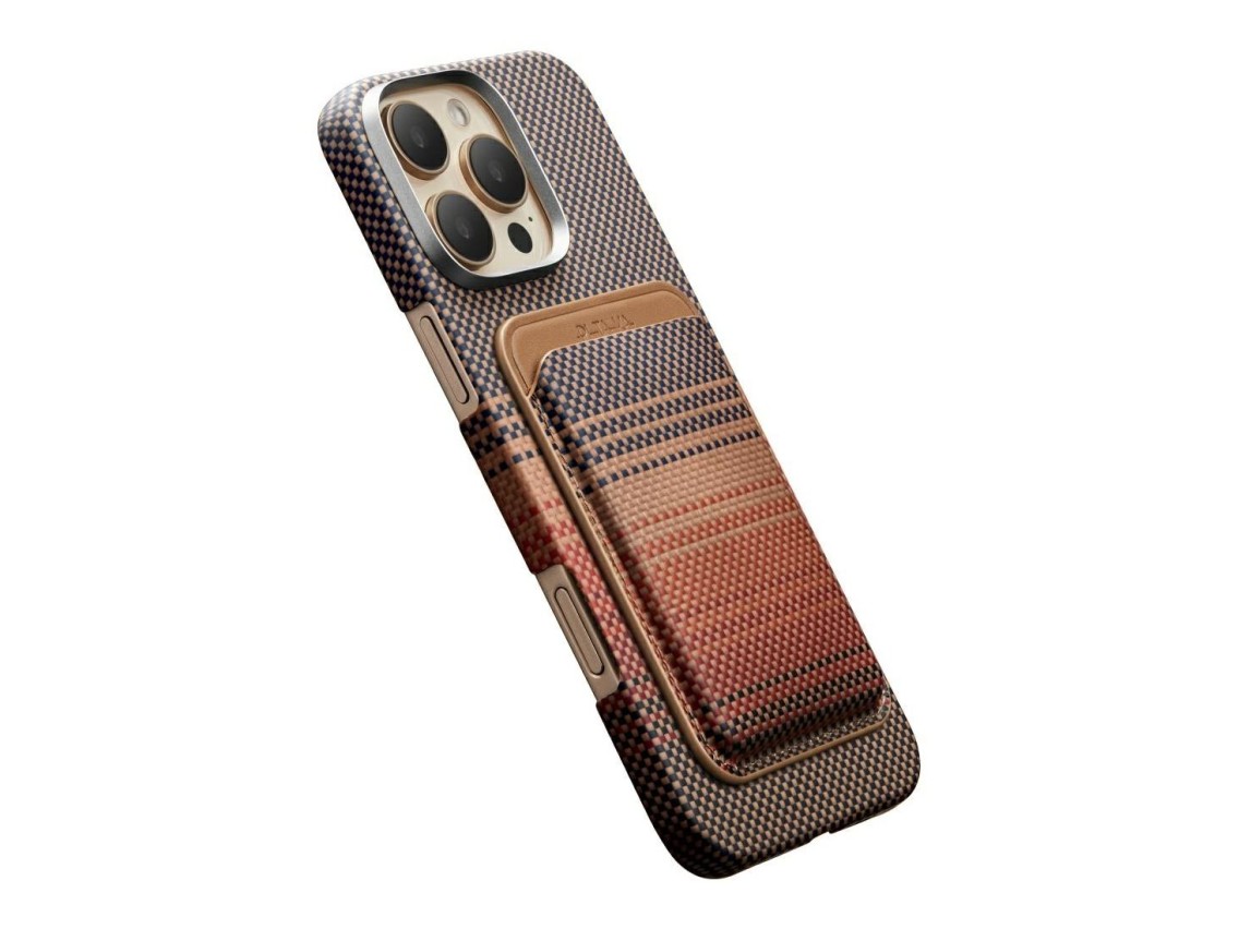 Magnetic wallet PITAKA Woven Wallet MagSafe for phone sunset