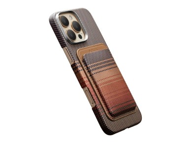 Magnetic wallet PITAKA Woven Wallet MagSafe for phone sunset