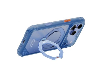 Capa Skinarma Saturn MagSafe + Suporte Giratório para iPhone 18 Pro Max / 17 Pro Max azul Capa Skinarma Saturn MagSafe + Suporte Giratório para iPhone 18 Pro Max / 17 Pro Max azul