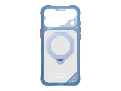 Funda Skinarma Saturn MagSafe + Soporte giratorio para iPhone 18 Pro Max / 17 Pro Max azul