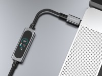 Cable USB-C a USB-C TECHANCY TB1806 de 240 W, PD 3.1, 1,2 m, pantalla t�ctil TFT, trenzado de nailon