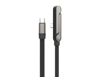 Cable USB-C a USB-C TECHANCY TB1805 de 240 W, 1,2 m, soporte plegable, nailon trenzado, conector de 