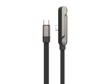 Cable USB-C a USB-C TECHANCY TB1805 de 240 W, 1,2 m, soporte plegable, nailon trenzado, conector de 