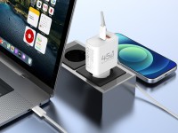 TECHANCY TM02128 45W USB-C Charger, PD 3.0 PPS, USB-A QC 3.0, Fast Charging, with 1m 60W USB-C to US TECHANCY TM02128 45W USB-C Charger, PD 3.0 PPS, USB-A QC 3.0, Fast Charging, with 1m 60W USB-C to US