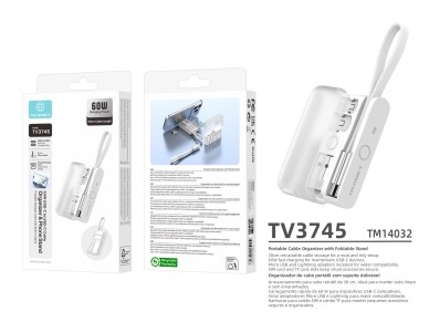 Kit con cable USB-C de 60 W, 30 cm, estuche plegable con soporte y adaptadores Micro USB y Lightning