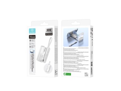 Kit con cable USB-C de 60 W, 30 cm, estuche plegable con soporte y adaptadores Micro USB y Lightning