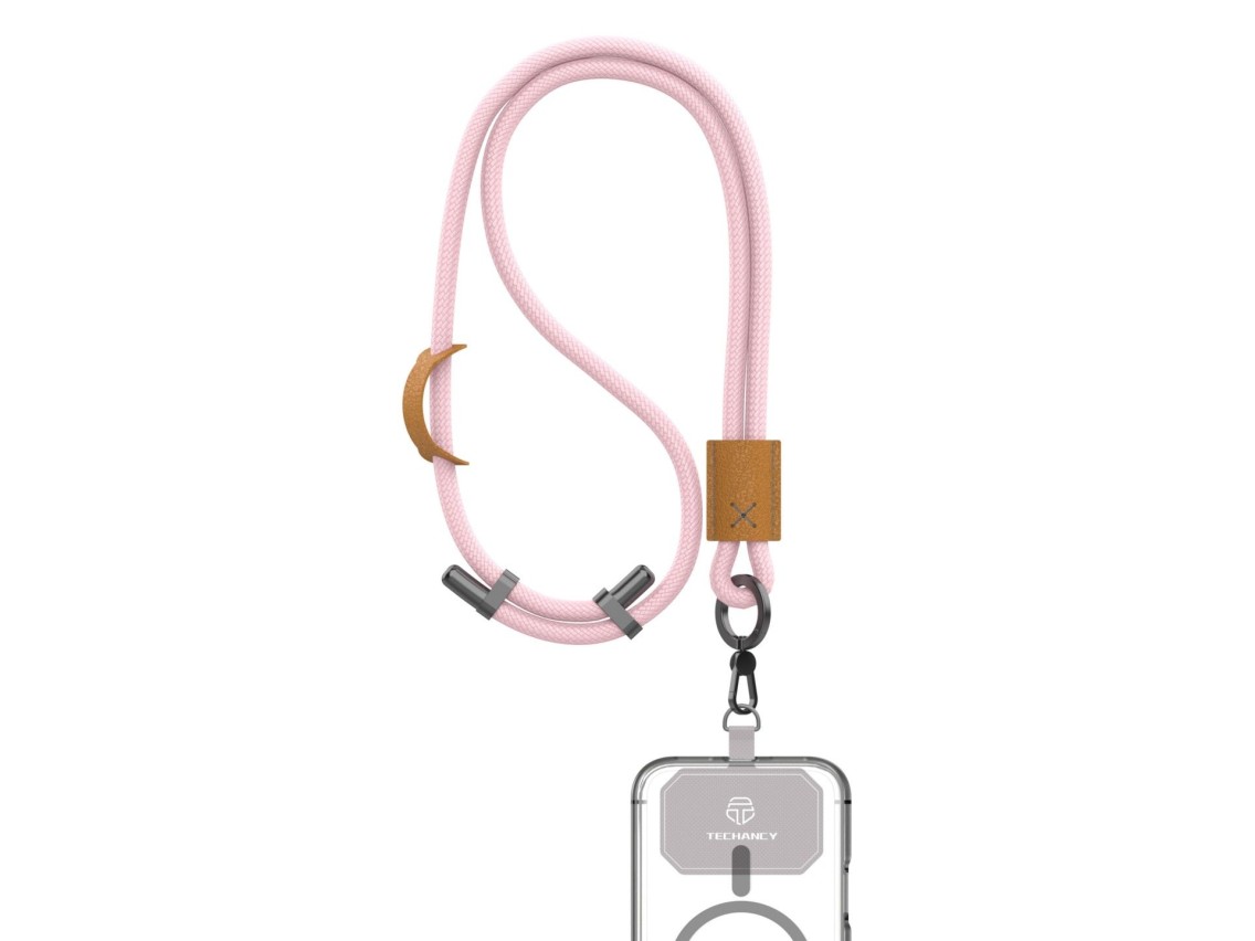TECHANCY TW2780 Mobile Phone Lanyard, Adjustable 40-70 cm, 8 mm Braided Cord, Neck and Shoulder Stra