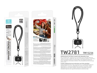 TECHANCY TW2781 Wrist Strap for Mobile Phone, Adjustable 10-25 cm, 8 mm Braided Cord, with 2 Snaps, 