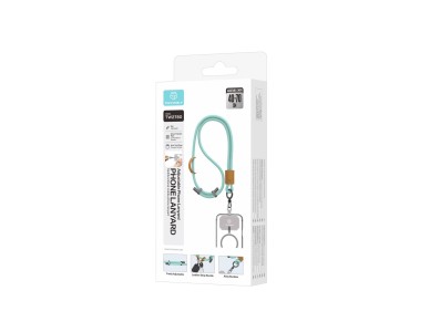 Cord�n para tel�fono m�vil TECHANCY TW2780, ajustable de 40 a 70 cm, cord�n trenzado de 8 mm, correa