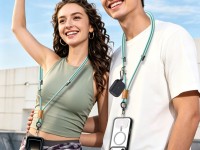 TECHANCY TW2780 Mobile Phone Lanyard, Adjustable 40-70 cm, 8 mm Braided Cord, Neck and Shoulder Stra