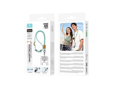 Cord�n para tel�fono m�vil TECHANCY TW2780, ajustable de 40 a 70 cm, cord�n trenzado de 8 mm, correa