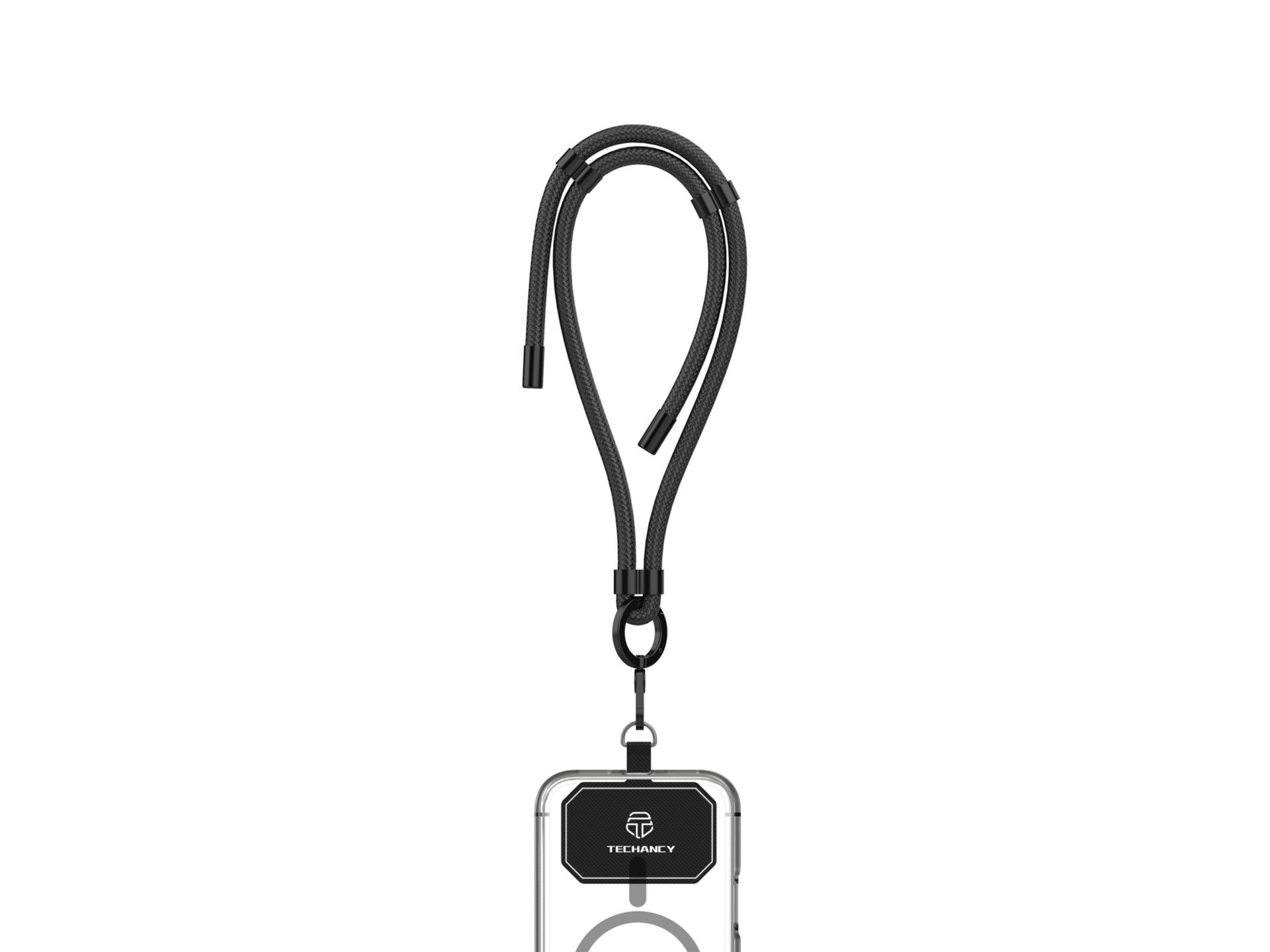 TECHANCY TW2781 Wrist Strap for Mobile Phone, Adjustable 10-25 cm, 8 mm Braided Cord, with 2 Snaps,