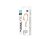 TECHANCY TW2781 Mobile Phone Wristband, Adjustable 10-25 cm, 8 mm Braided Cord, with 2 Snaps, Gold