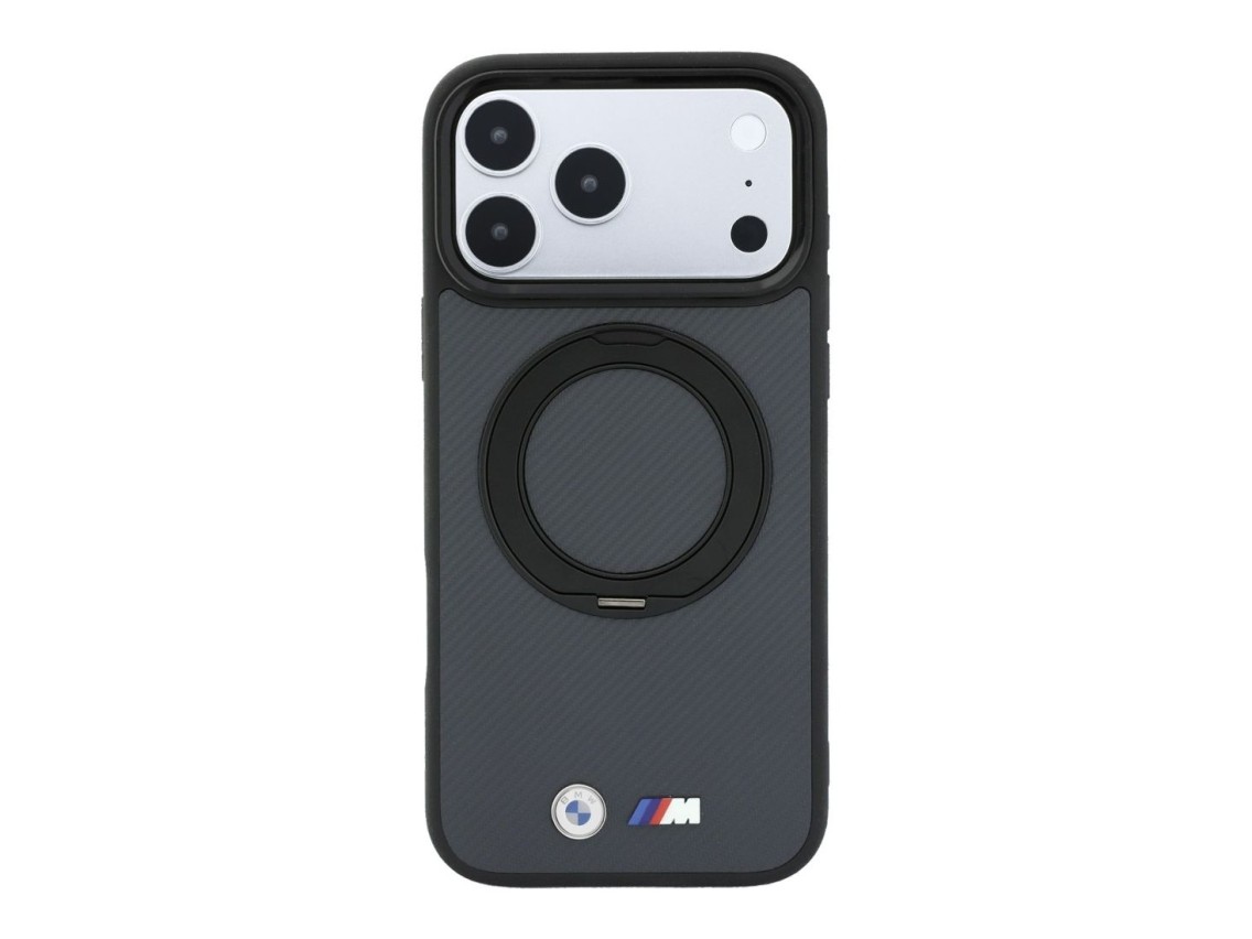 BMW Kevlar Ring Stand 360 MagSafe Case for iPhone 18 Pro Max / 17 Pro Max - Dark Gray
