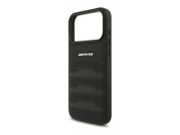 Mercedes AMG Leather Debossed Lines Logo Case for iPhone 18 Pro Max / 17 Pro Max - Black