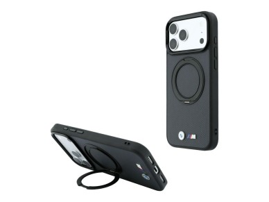 BMW Kevlar Ring Stand 360 MagSafe Case for iPhone 18 Pro Max / 17 Pro Max - Dark Gray