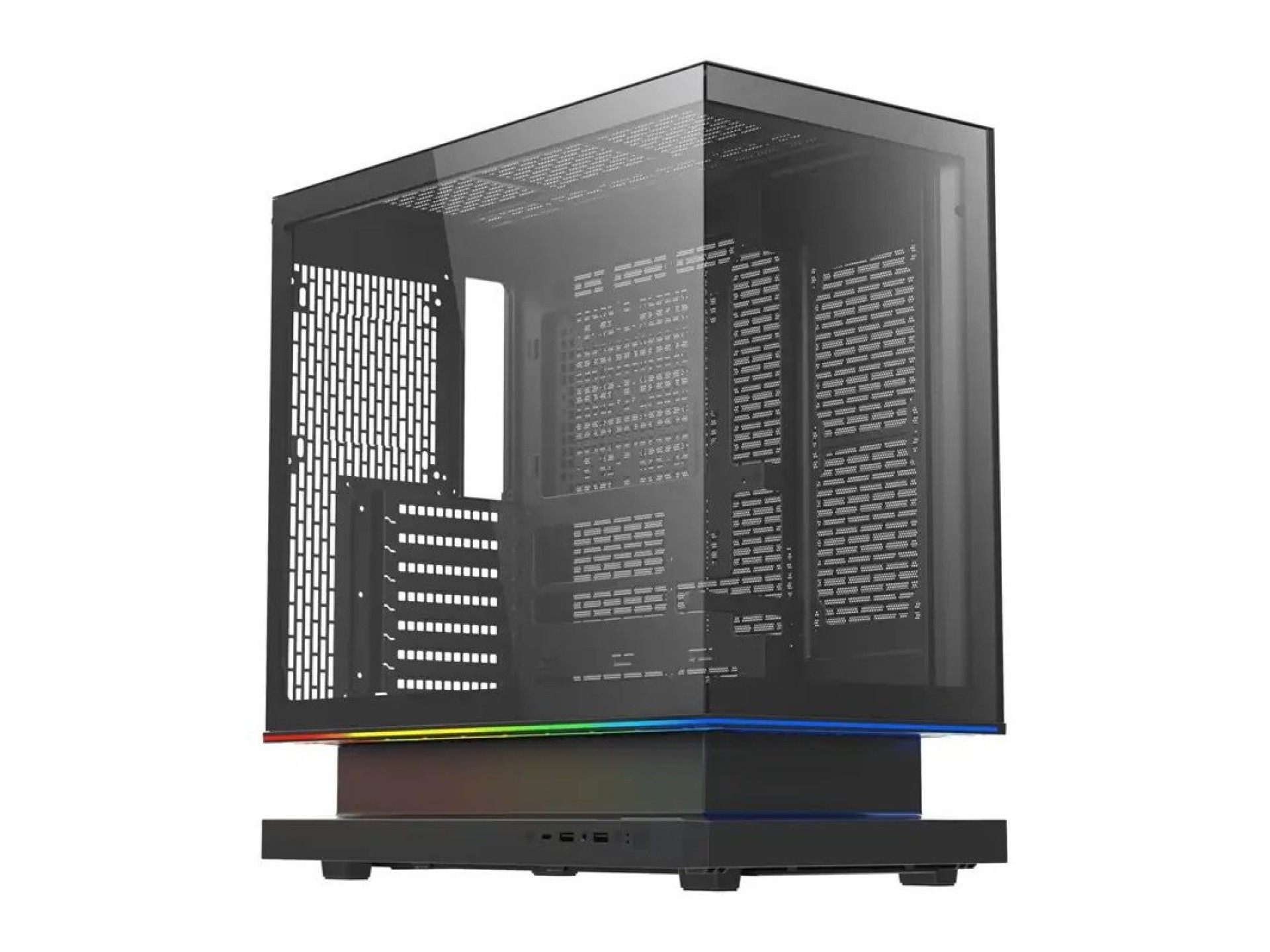 Caja de ordenador DarkFlash F1 + 6 ventiladores (negra)
