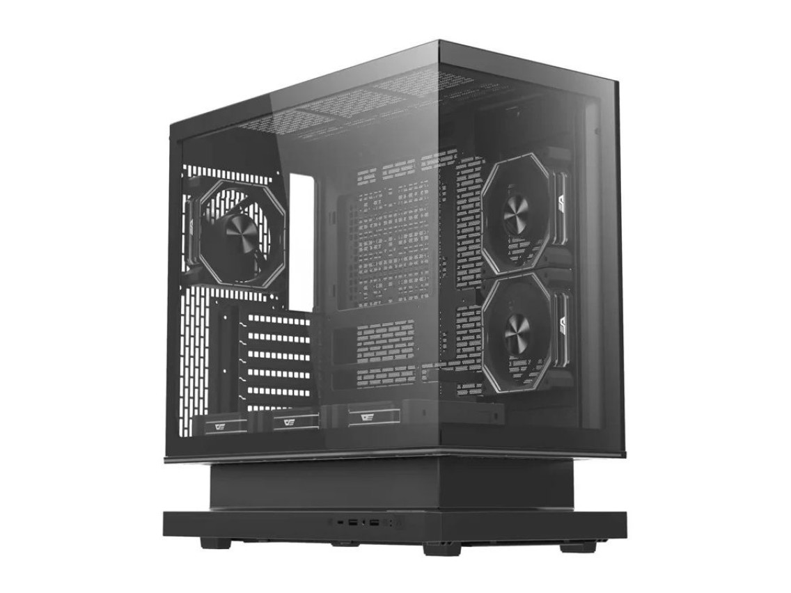 Caja de ordenador DarkFlash F1 + 6 ventiladores (negra)