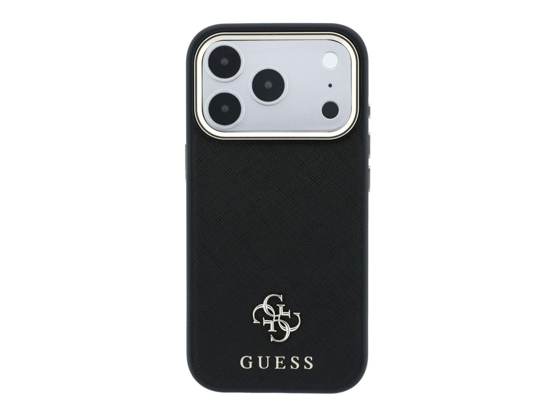 Guess Saffiano Small 4G & Classic Logo MagSafe Case for iPhone 18 Pro / 17 Pro - Black