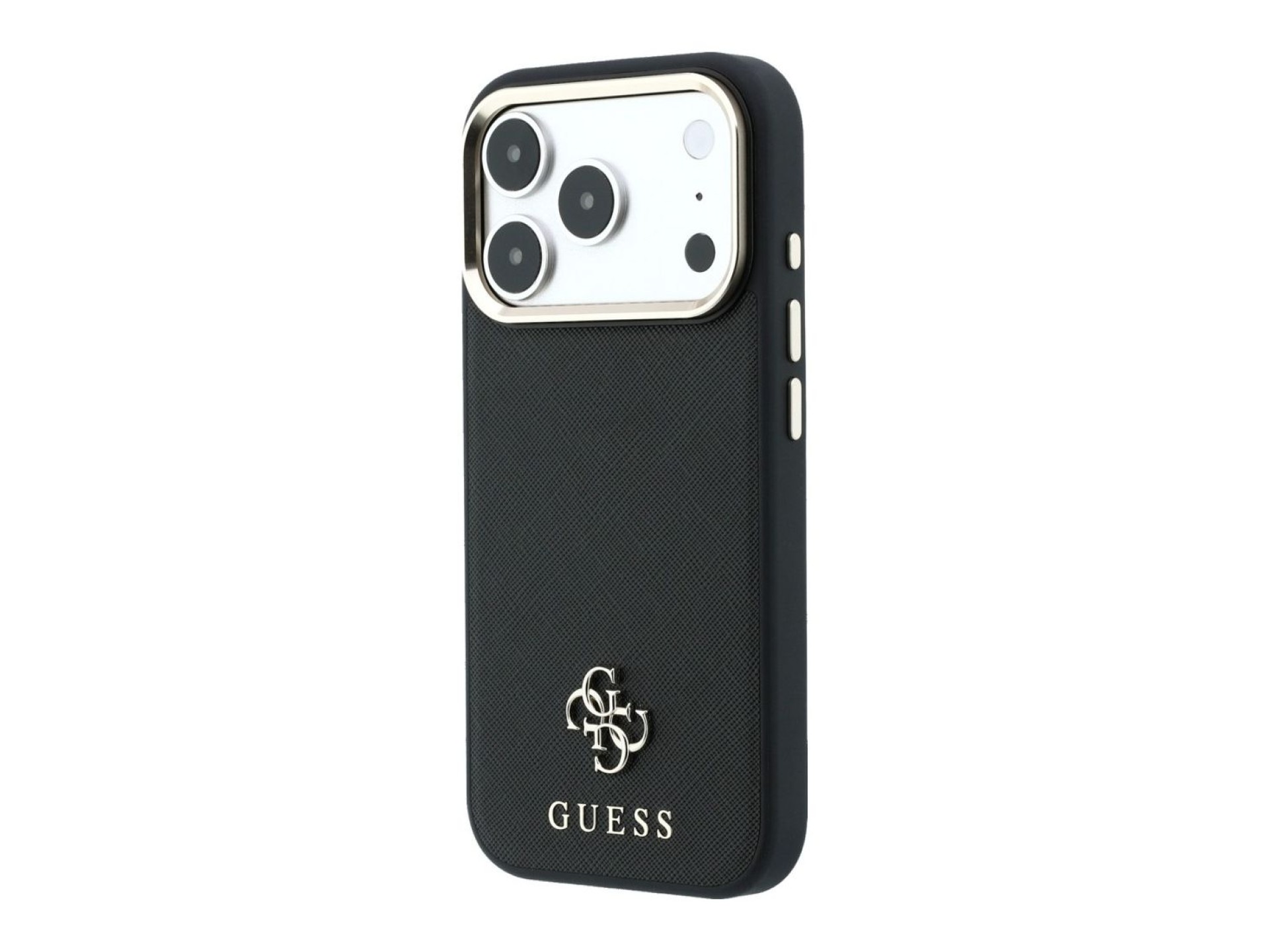 Guess Saffiano Small 4G & Classic Logo MagSafe Case for iPhone 18 Pro / 17 Pro - Black